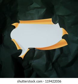  broken hole paper background.Vector design.