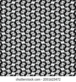 Broken honeycomb pattern. Doodle graphics in black and white.