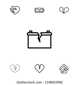 Broken icon. collection of 7 broken outline icons such as . editable broken icons for web and mobile.