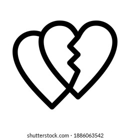 icono roto o logotipo símbolo de signo aislado ilustración vectorial - iconos vectoriales de estilo negro de alta calidad
