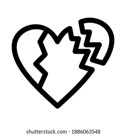 gebrochenes Symbol oder Logo, einzelne Zeichen Symbol, Vektorgrafik - hochwertige Vektorsymbole in schwarzem Stil
