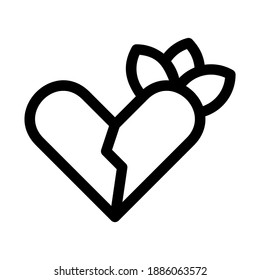 icono roto o logotipo símbolo de signo aislado ilustración vectorial - iconos vectoriales de estilo negro de alta calidad

