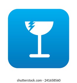 Broken Icon On Blue Backgroundclean Vector Stock Vector (Royalty Free