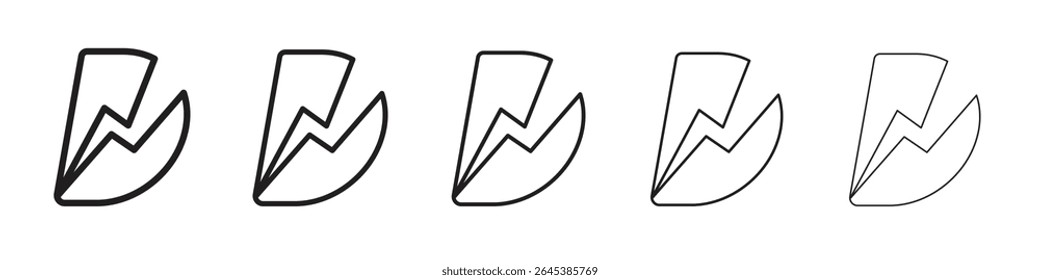 Ilustración vectorial de icono roto aislado