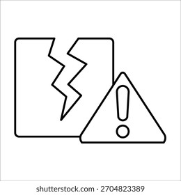 gebrochene Symbole. einfacher Zeilenvektor