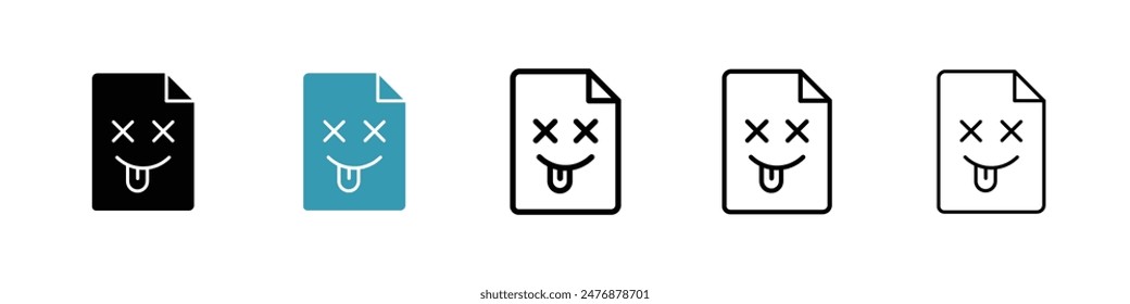 Broken Image black liner icon collection