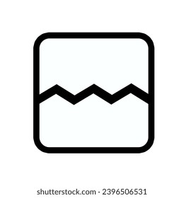 Broken image glyph icon vector isolated on white background.