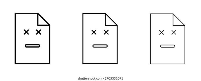 Broken Image icon linear style sign for mobile concept and web design.