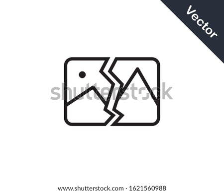 broken image icon vector design element logo template