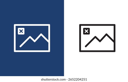 Broken Image icon vector, Symbol, logo