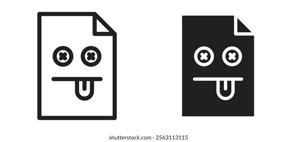 Broken Image icons in black line and filled versions