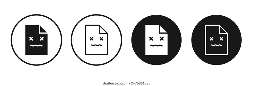 Broken Image line vector icon set.