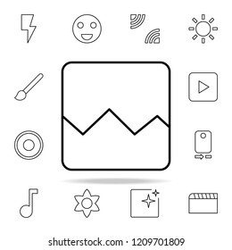 Broken image sign icon. Image icons universal set for web and mobile