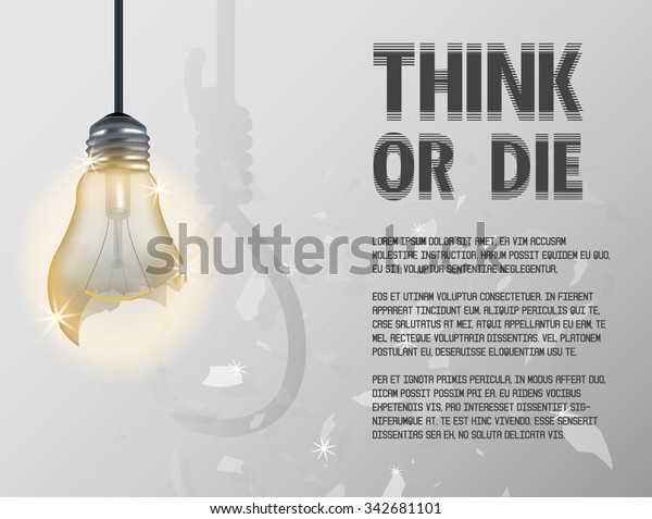 Broken Incandescent Light Bulb Incandescent Light Stock Vector
