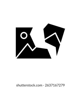 broken or invalid image icons, image loading errors, corrupt files, dead links, server issues, or missing visual content, suitable for web design, mobile apps, error messages, user notification