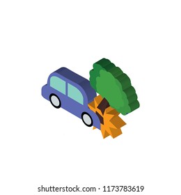 Broken isometric left top view 3D icon