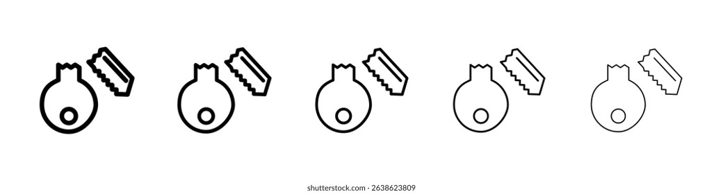 Broken key icon concept. graphic design, logo, Web, UI.