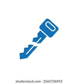 Broken key icon Thin line illustration set