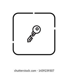 Broken key, key symbol vector icon