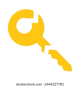 Broken Key Vector Flat Icon