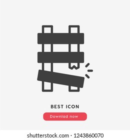 Broken Ladder Icon Vector