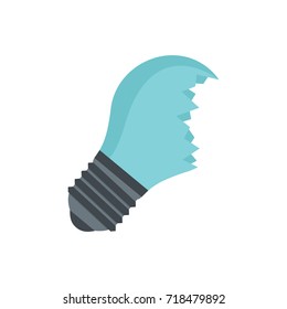 Broken lamp icon. Flat illustration of Broken lamp vector icon for web isolated on white background