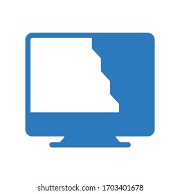 icono de color de glifo vectorial lcd roto 