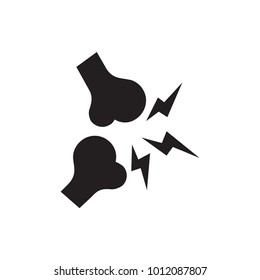 broken leg or arm icon illustration isolated vector sign symbol