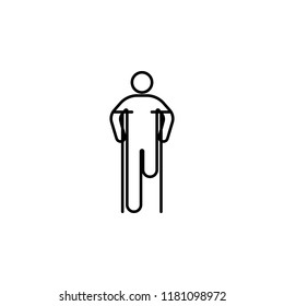 Broken leg icon. Element of medicine physiotherapy of legs icon for mobile concept and web apps. Thin line Broken leg icon can be used for web and mobile