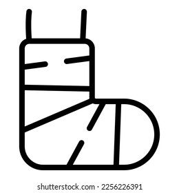 Broken leg icon outline vector. Emergency room. Care nurse