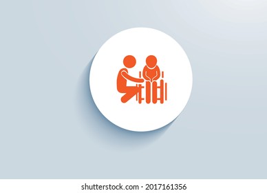 Broken leg icon vector design