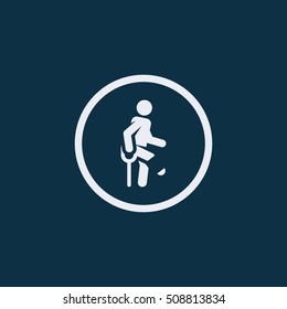 Broken leg icon.Accident icon