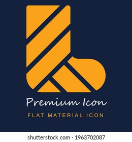 Broken Leg premium material ui ux isolated vector icon in navy blue and orange colors