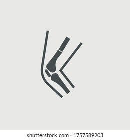 Broken leg vector icon illustration sign