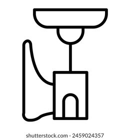 Diseño de iconos de línea de Vector de pierna rota