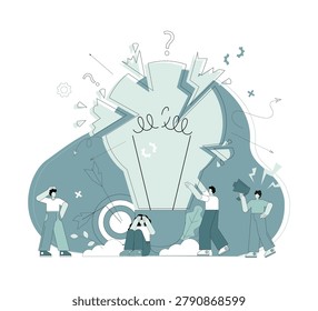 Broken light bulb. Bankruptcy. Unprofitable business. Competition. Bad business idea