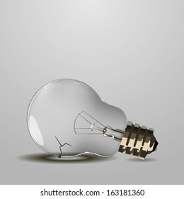 Broken Light Bulb concept