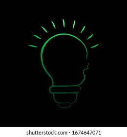 kaputte Glühbirne-Symbol Einfache dünne Linie, Vektorillustration kreativer Ideensymbole für ui und ux, website oder mobile Applikationen