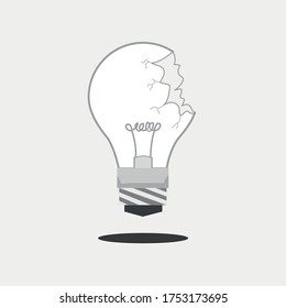 broken light bulbs hovering above ground level