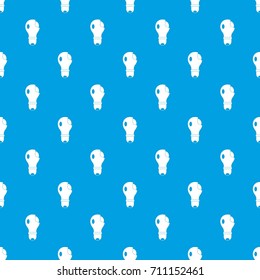 Broken lightbulb pattern repeat seamless in blue color for any design. Vector geometric illustration