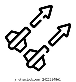 fondo del icono de línea roto