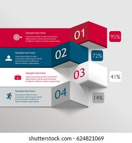 Broken lines creative vector infographics