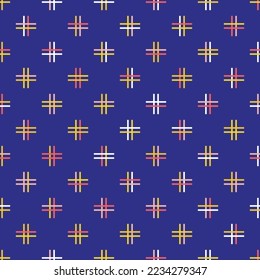 Broken lines retro geometry seamless pattern. Surface pattern with strokes. Modern abstract geometric ornament. Perfect for textile and wallpaper. 
