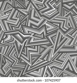Broken lines. Seamless abstract background. Vector