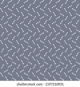 Broken lines in zigzag on blue background. Textile pattern. Tile. Vector illustration.