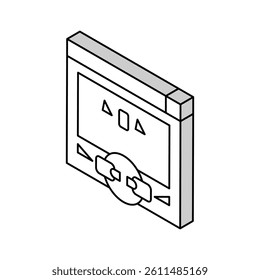 broken link 404 error isometric icon vector. broken link 404 error sign. isolated symbol illustration