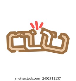 broken link color icon vector. broken link sign. isolated symbol illustration