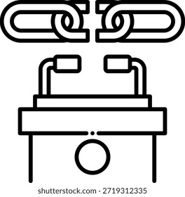 Icono de Enlace roto: Símbolo de Vector de falla de conexión