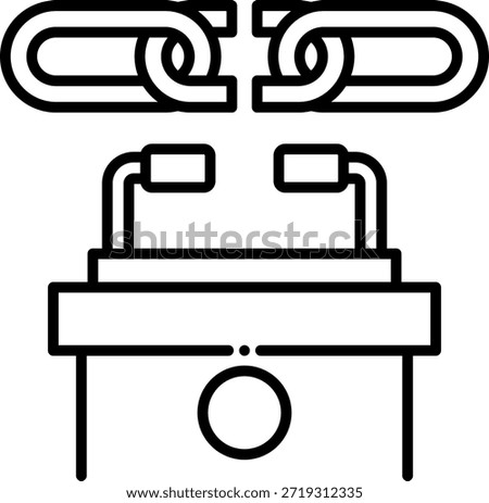 Broken Link Icon: Connection Failure Vector Symbol