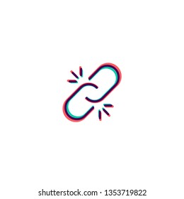Broken Link icon design. Essential icon vector illustration